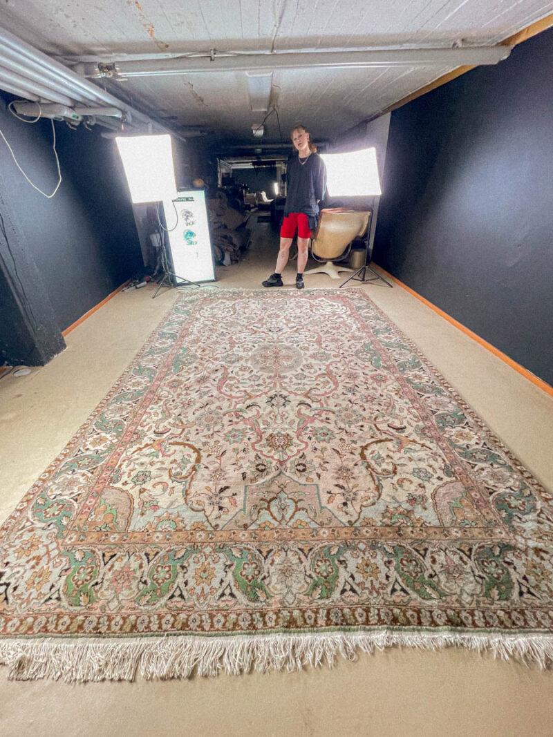Äärimmäisen harvinainen pastellisen maanläheinen tabriz 350 x 250 cm
