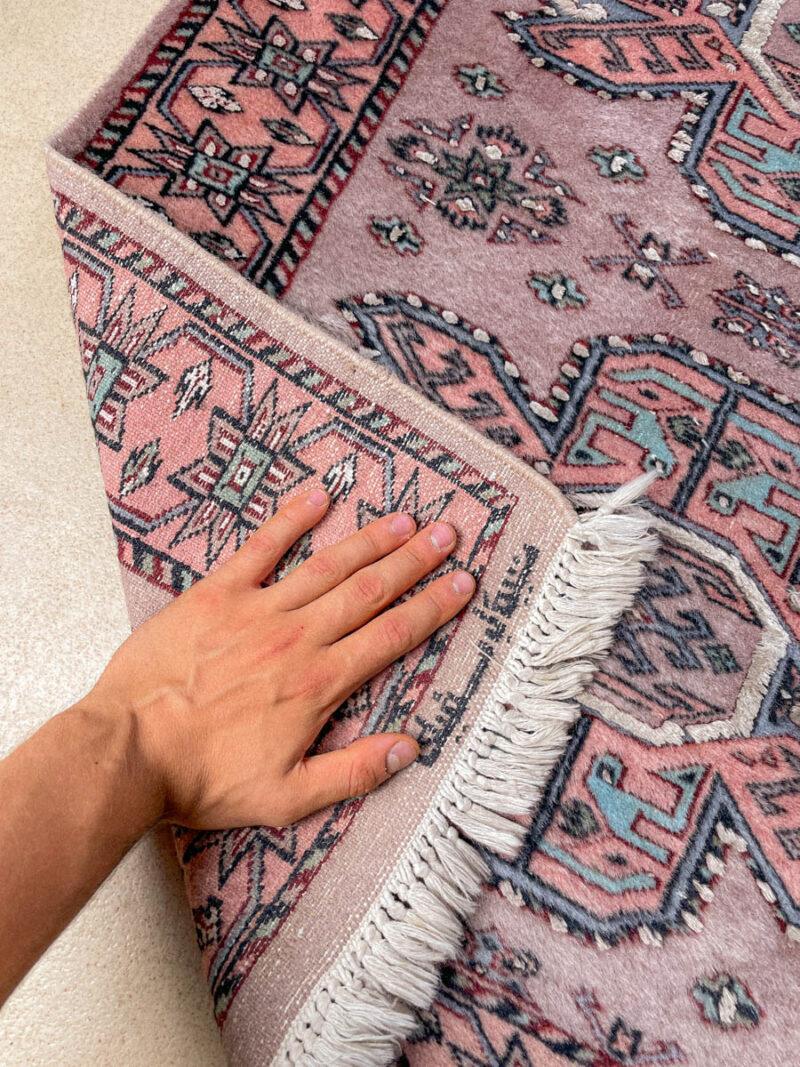 Äärimmäisen harvinainen garadje käytävämatto silkillä 326 x 81 cm