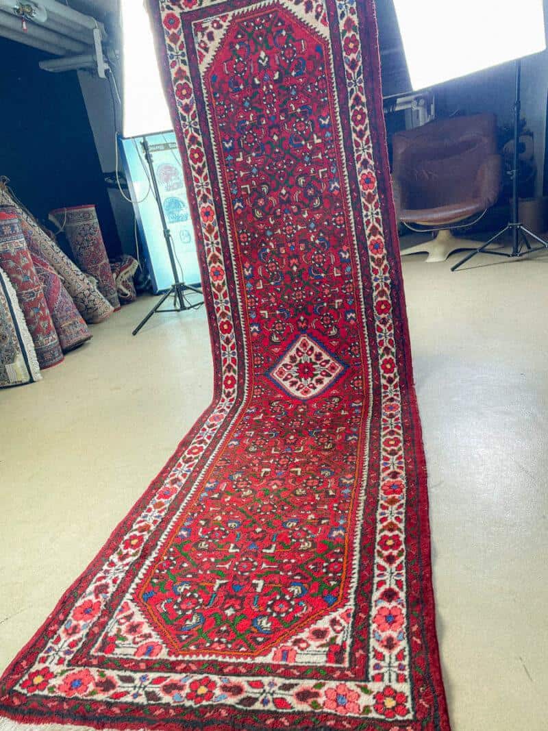perinteinen hamadan käytävämatto 280 x 77 cm