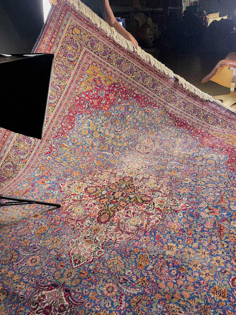 Äärimmäisen yksityiskohtainen palatsikokoinen keshan 358 x 282 cm