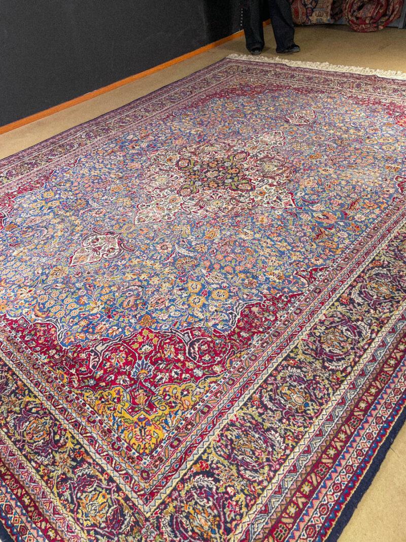 Äärimmäisen yksityiskohtainen palatsikokoinen keshan 358 x 282 cm