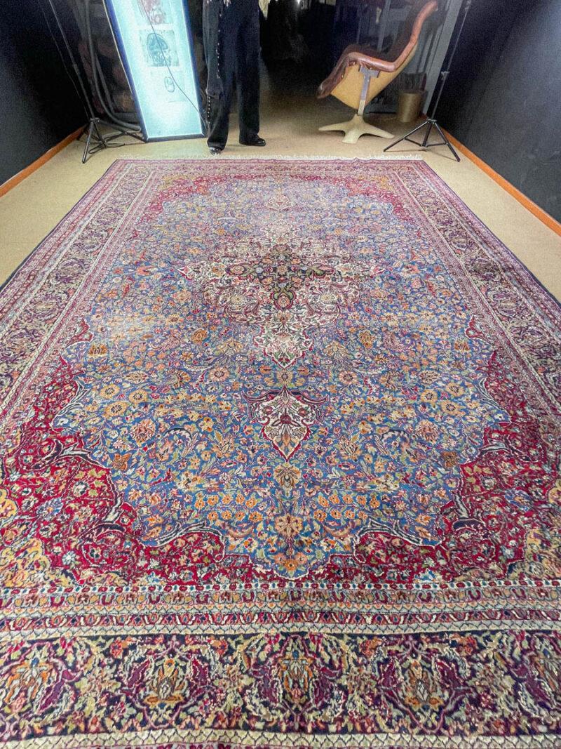Äärimmäisen yksityiskohtainen palatsikokoinen keshan 358 x 282 cm