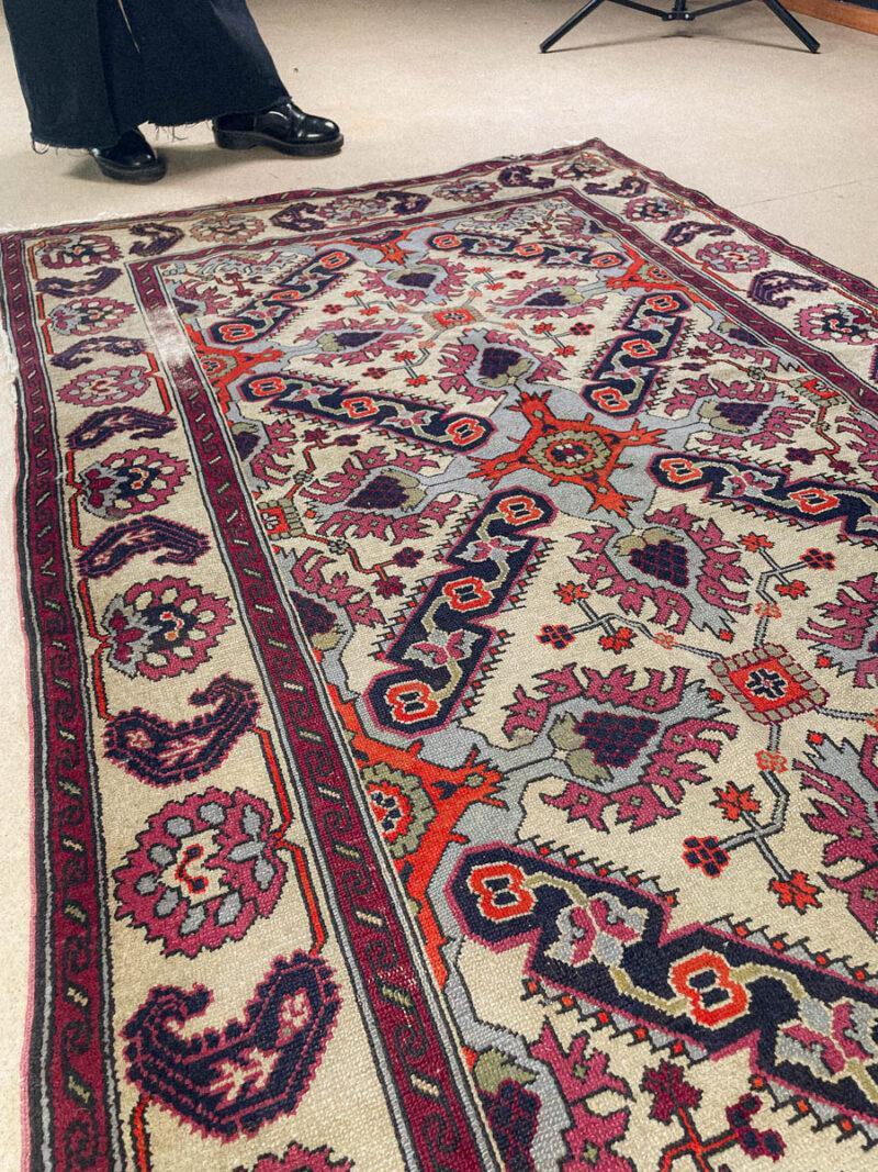 harvinainen vaaleanpunainen lilihan 1970 luvulta 223 x 150 cm (kopio)