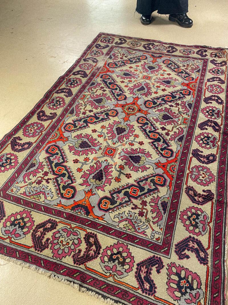 harvinainen vaaleanpunainen lilihan 1970 luvulta 223 x 150 cm (kopio)