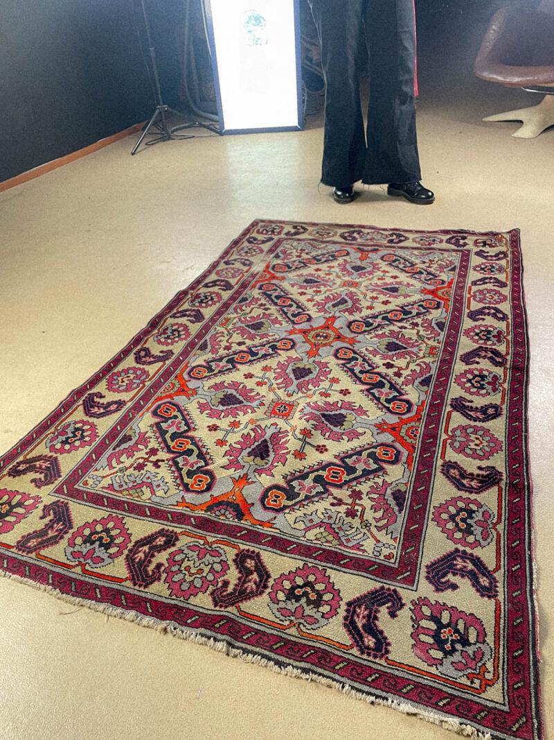 harvinainen vaaleanpunainen lilihan 1970 luvulta 223 x 150 cm (kopio)