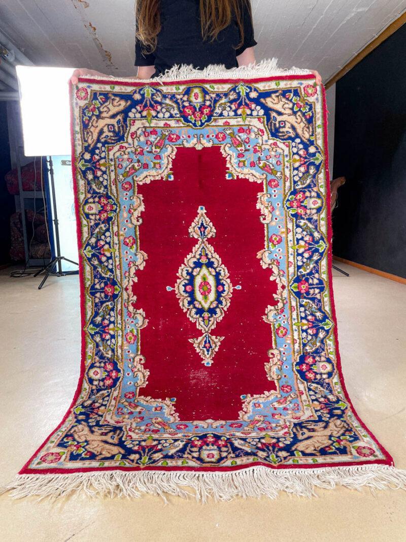 kaunis vintage kirman 143 x 88 cm