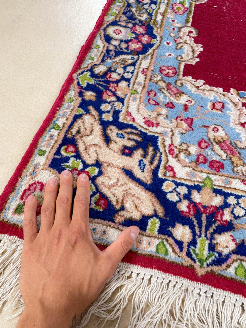 kaunis vintage kirman 143 x 88 cm