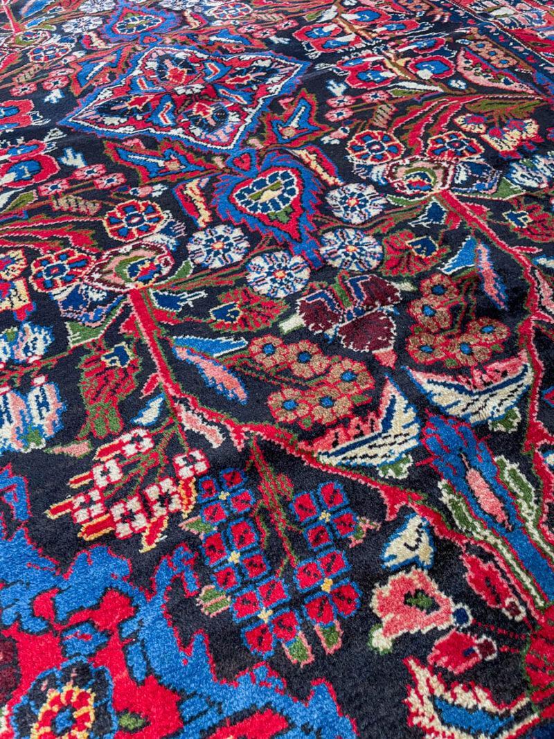 psykedeelinen värikäs vintage hamadan 240 x 155 cm