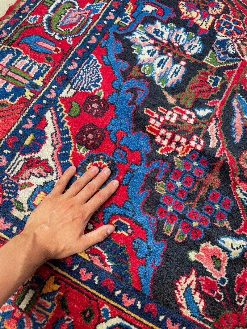 psykedeelinen värikäs vintage hamadan 240 x 155 cm