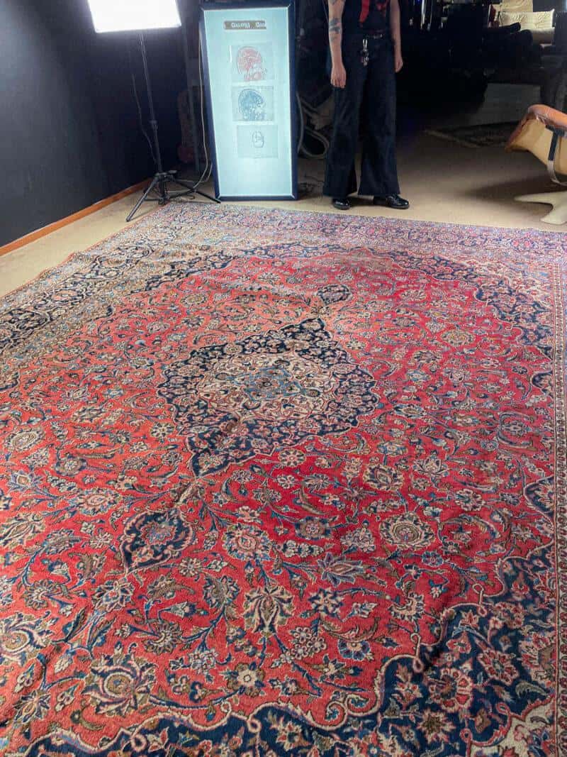 tyrmäävä palatsikokoinen keshan 1970 luvulta  410 x 320 cm