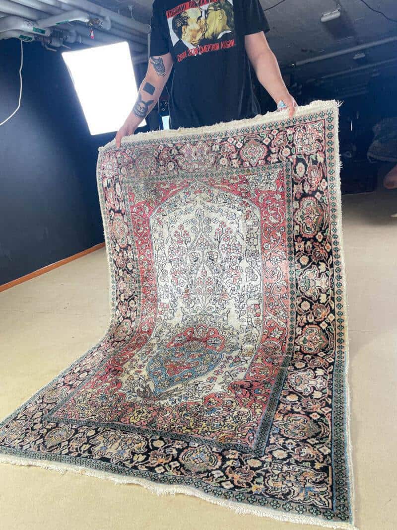 silkkimatto pastellinen kasmir 175 x 120 cm