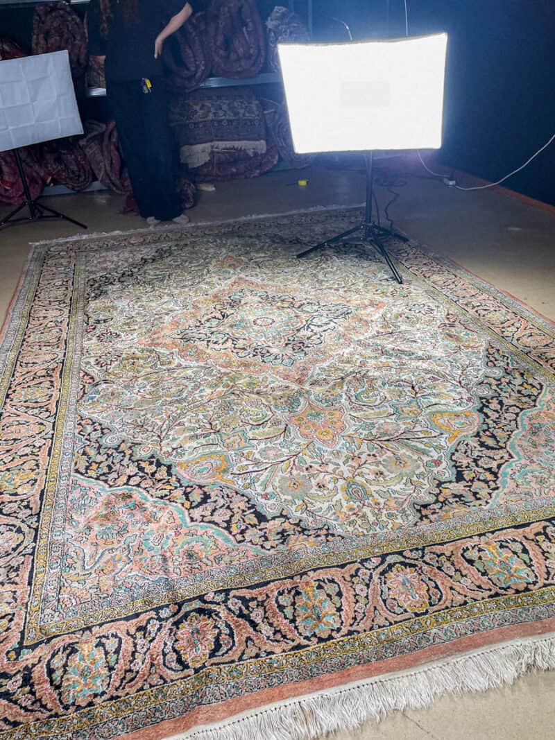 silkkimatto vehmainen paratiisi ghom 345 x 237 cm