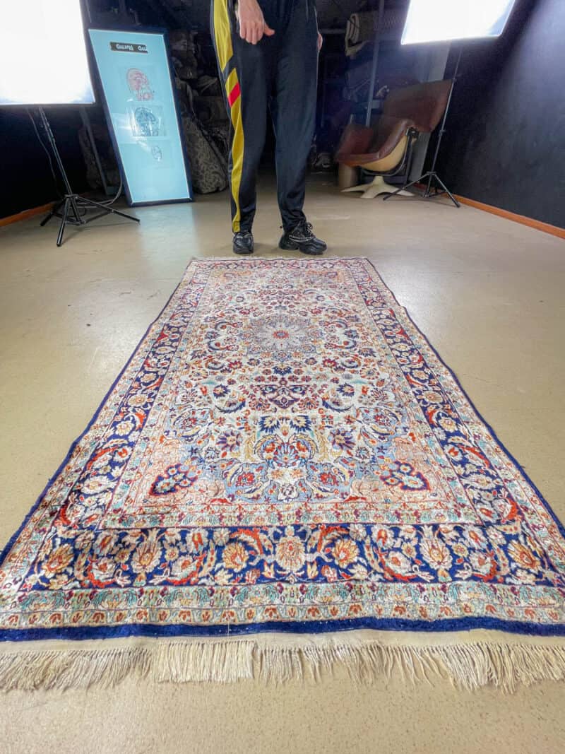 silkki silkillä runollisen sädehtivä ghom 200 x 139 cm