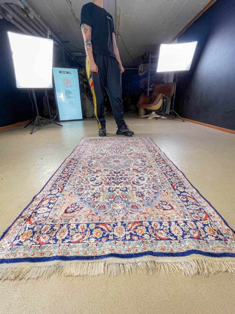 silkki silkillä runollisen sädehtivä ghom 200 x 139 cm