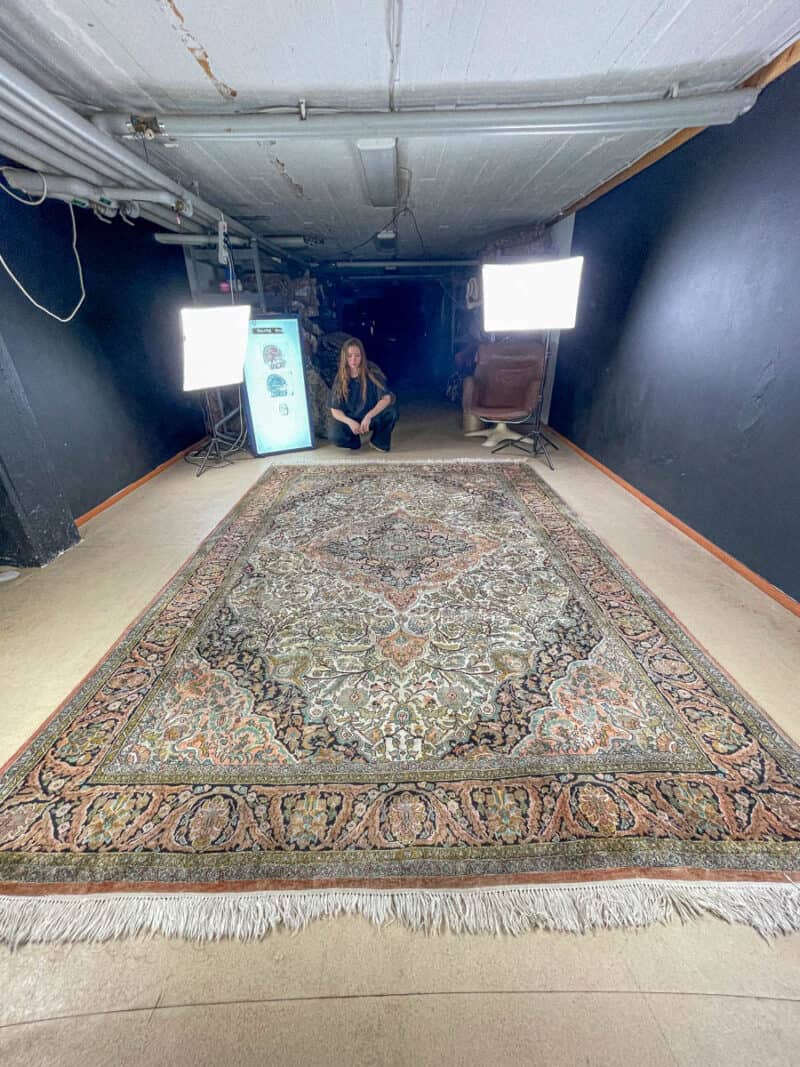 silkkimatto vehmainen paratiisi ghom 345 x 237 cm