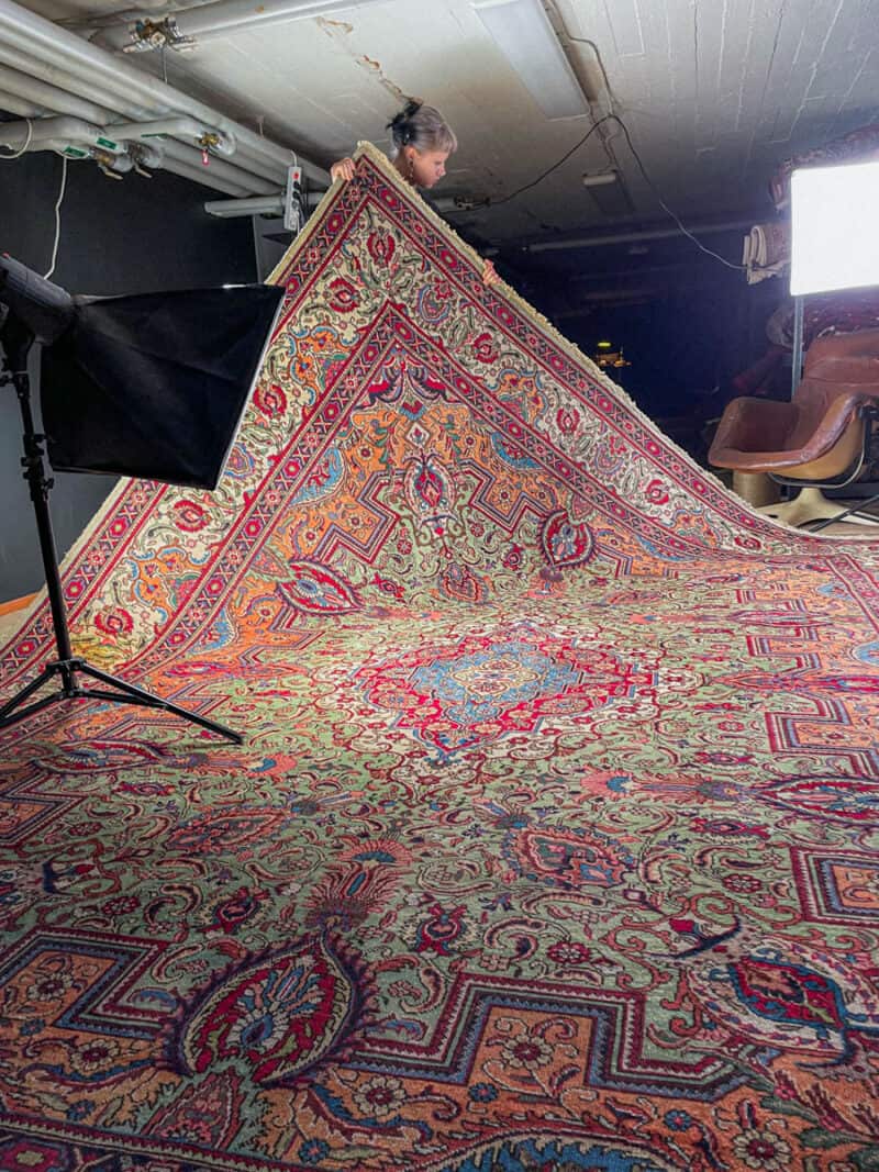 tyrmäävä tabriz 1970 luvulta 315 x 215 cm
