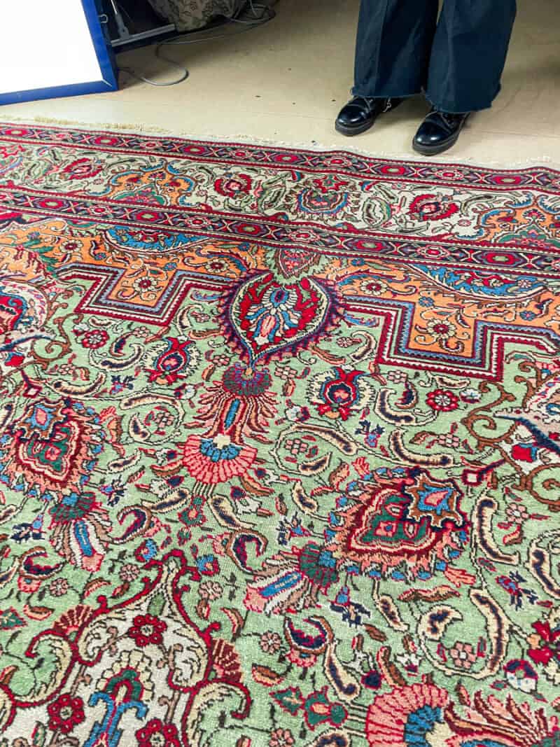 tyrmäävä tabriz 1970 luvulta 315 x 215 cm