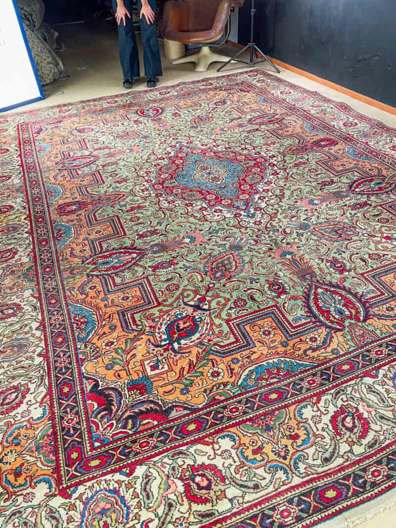 tyrmäävä tabriz 1970 luvulta 315 x 215 cm