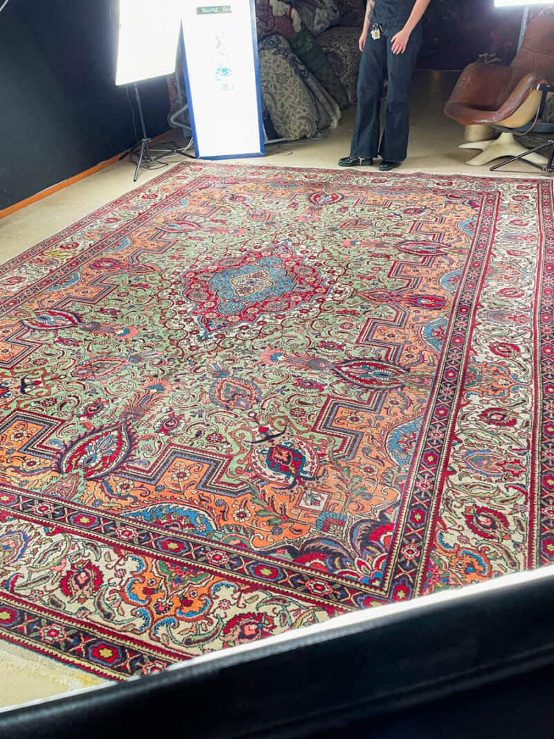 tyrmäävä tabriz 1970 luvulta 315 x 215 cm