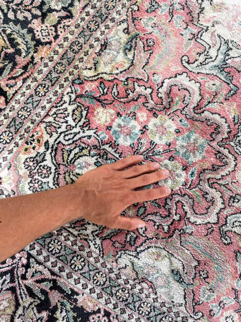 silkkimatto vehmainen paratiisi ghom 1970 luvulta 335 x 210 cm