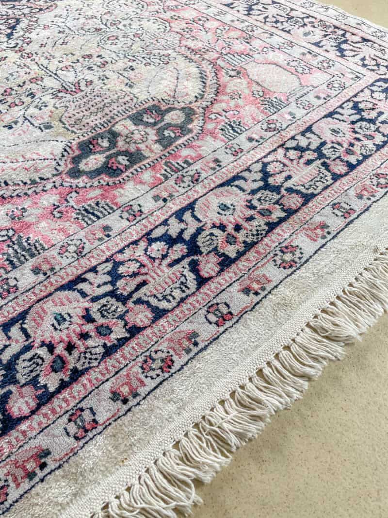 silkkimatto lumoava vaaleanpunainen puutarha ghom 147 x 91 cm (kopio)