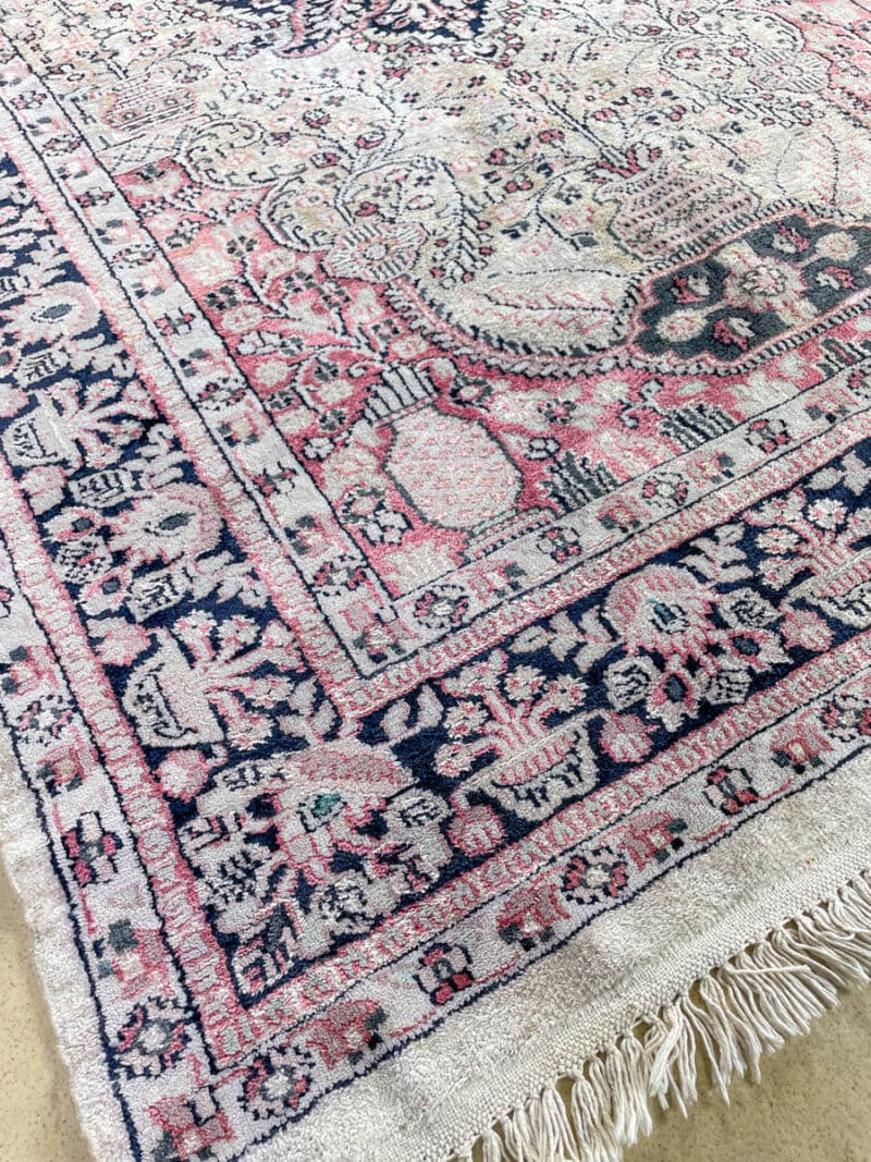 silkkimatto lumoava vaaleanpunainen puutarha ghom 147 x 91 cm (kopio)