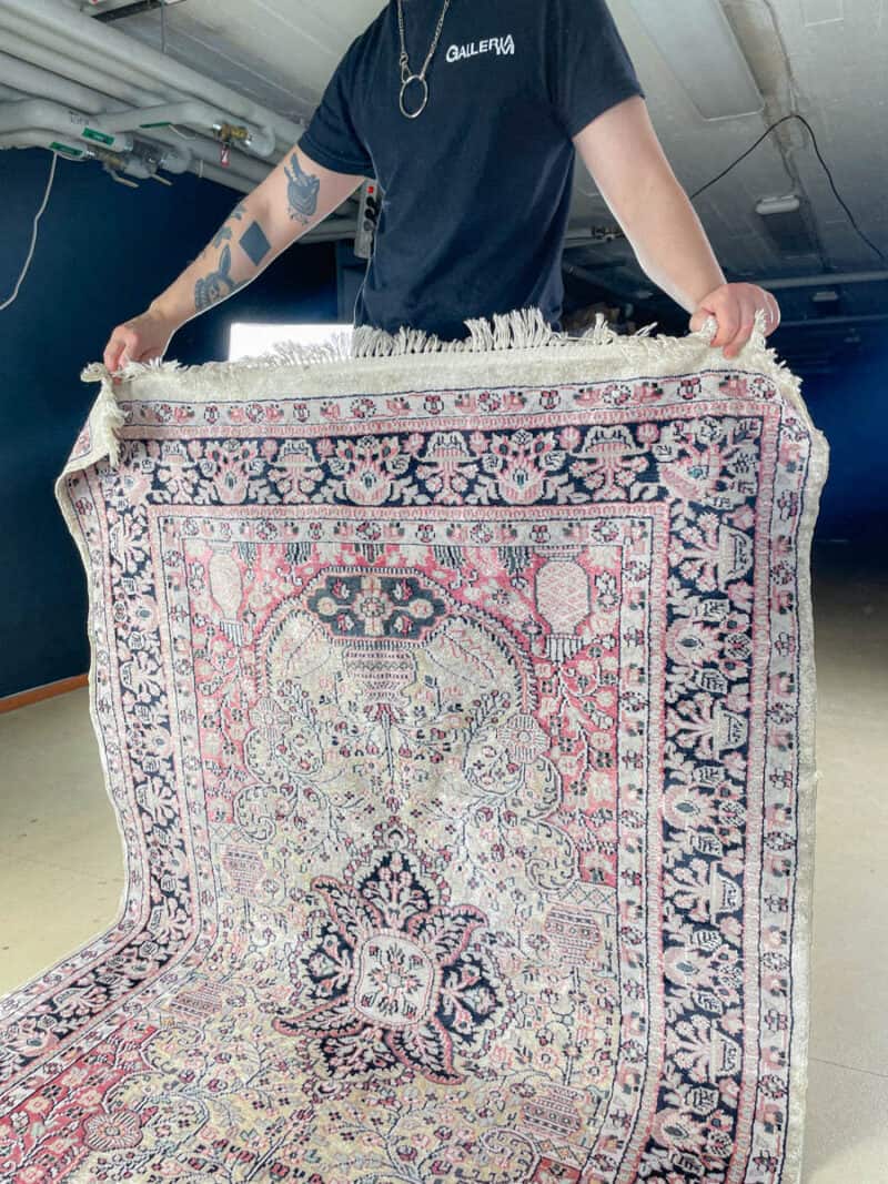 silkkimatto lumoava vaaleanpunainen puutarha ghom 147 x 91 cm (kopio)