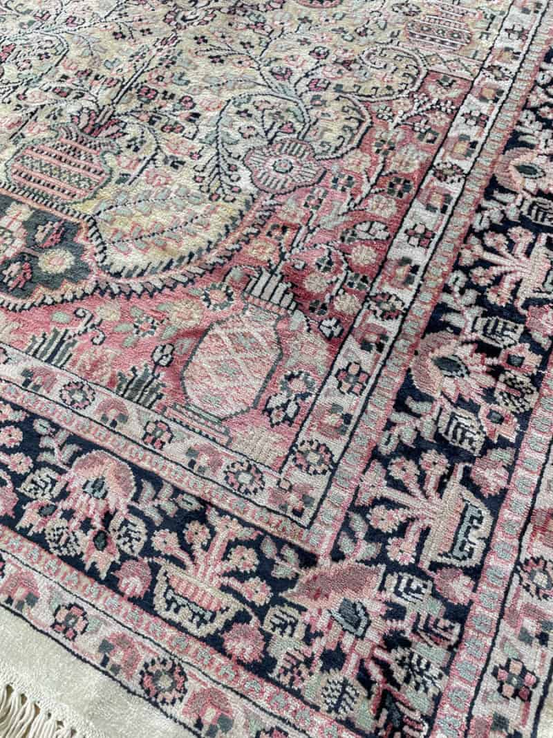 silkkimatto lumoava vaaleanpunainen puutarha ghom 147 x 91 cm (kopio)