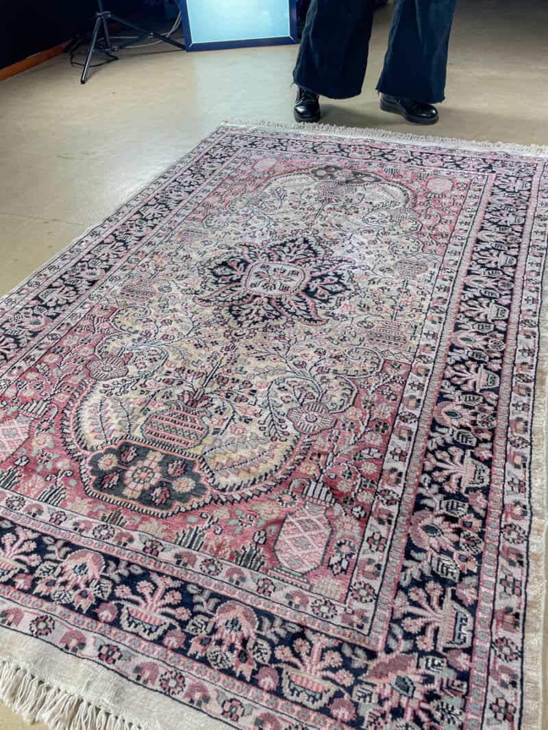 silkkimatto lumoava vaaleanpunainen puutarha ghom 147 x 91 cm (kopio)