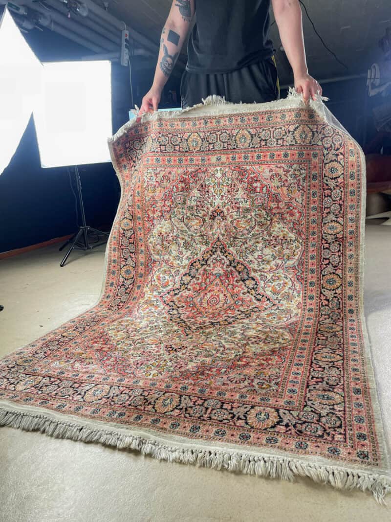 silkkimatto harmonisen elegantti kasmir 171 x 117 cm