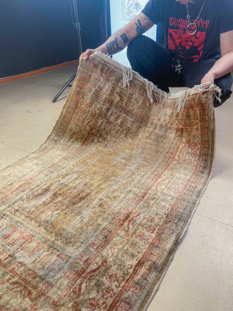 silkkimatto elegantti puoliantiikki kayseri 128 x 89 cm