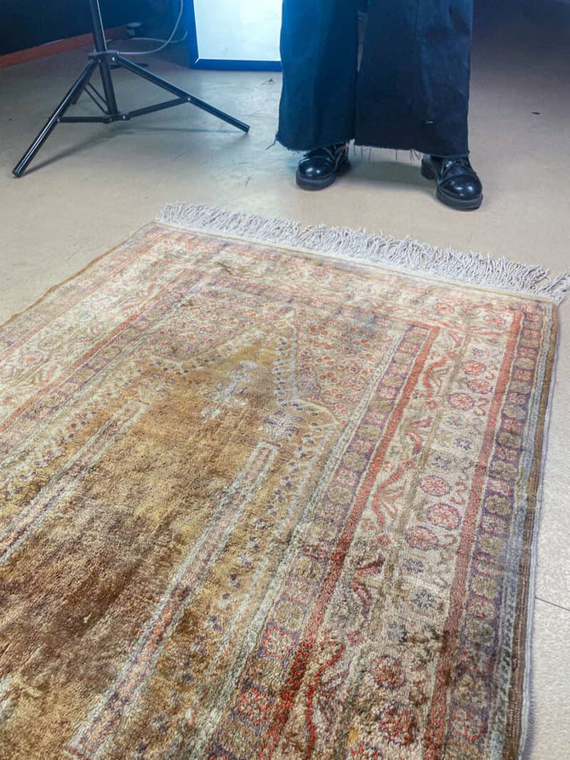 silkkimatto elegantti puoliantiikki kayseri 128 x 89 cm