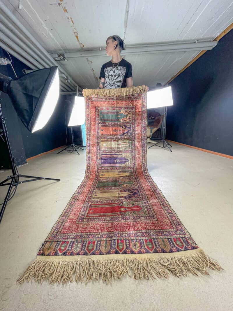 silkkimatto puoliantiikki kayseri käytävämatto 220 x 83 cm
