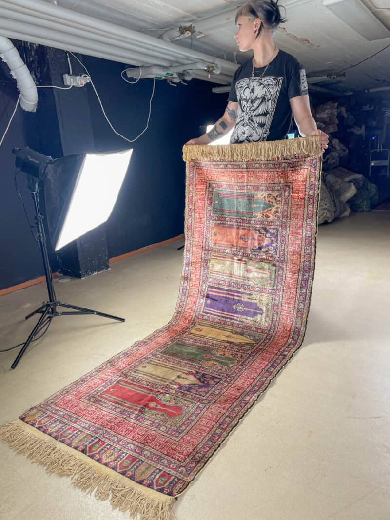 silkkimatto puoliantiikki kayseri käytävämatto 220 x 83 cm