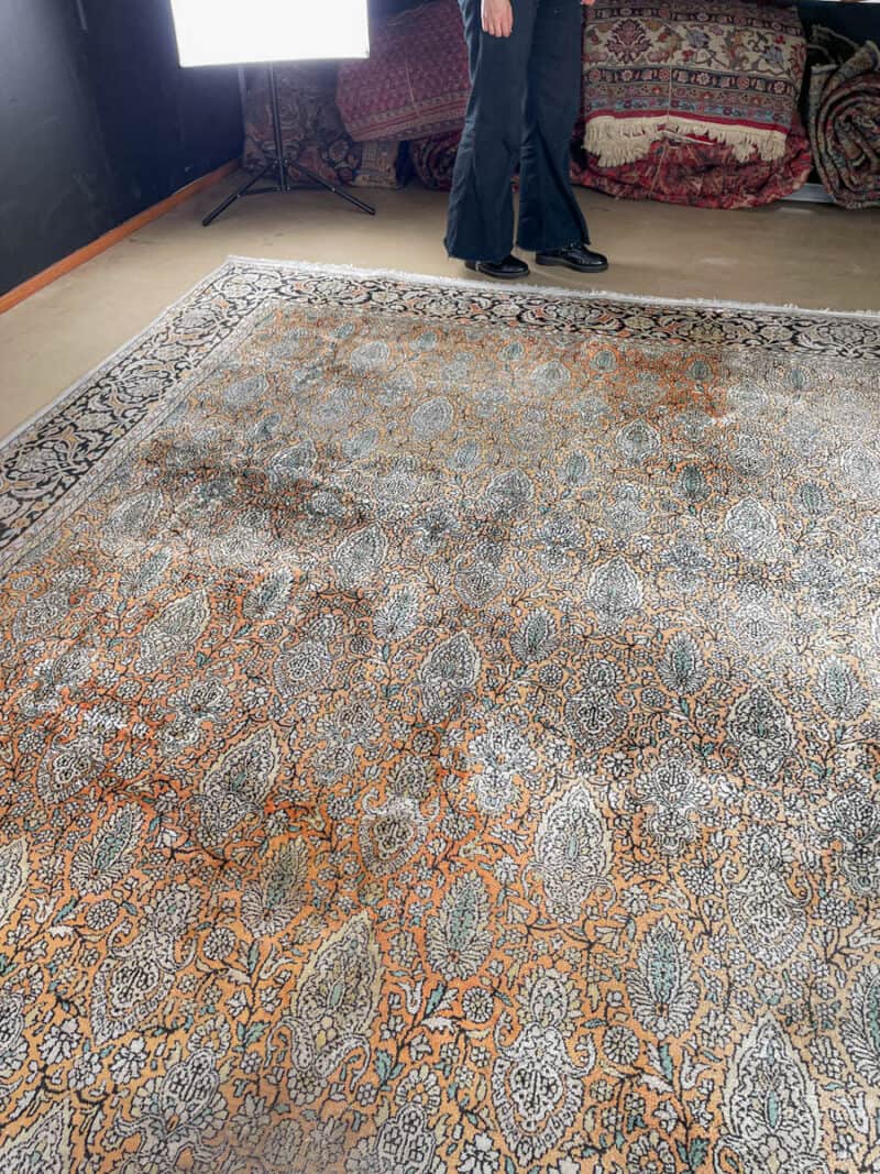 silkkimatto vaaleanpunainen puutarha ghom 147 x 91 cm (kopio)