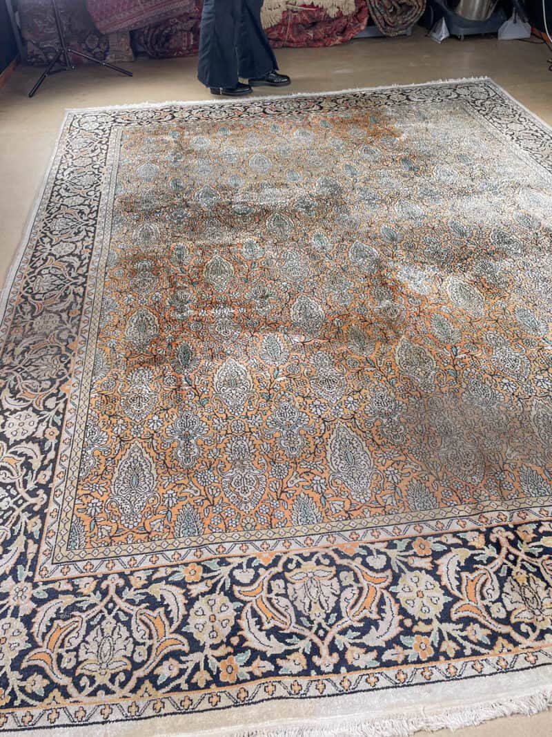 silkkimatto vaaleanpunainen puutarha ghom 147 x 91 cm (kopio)