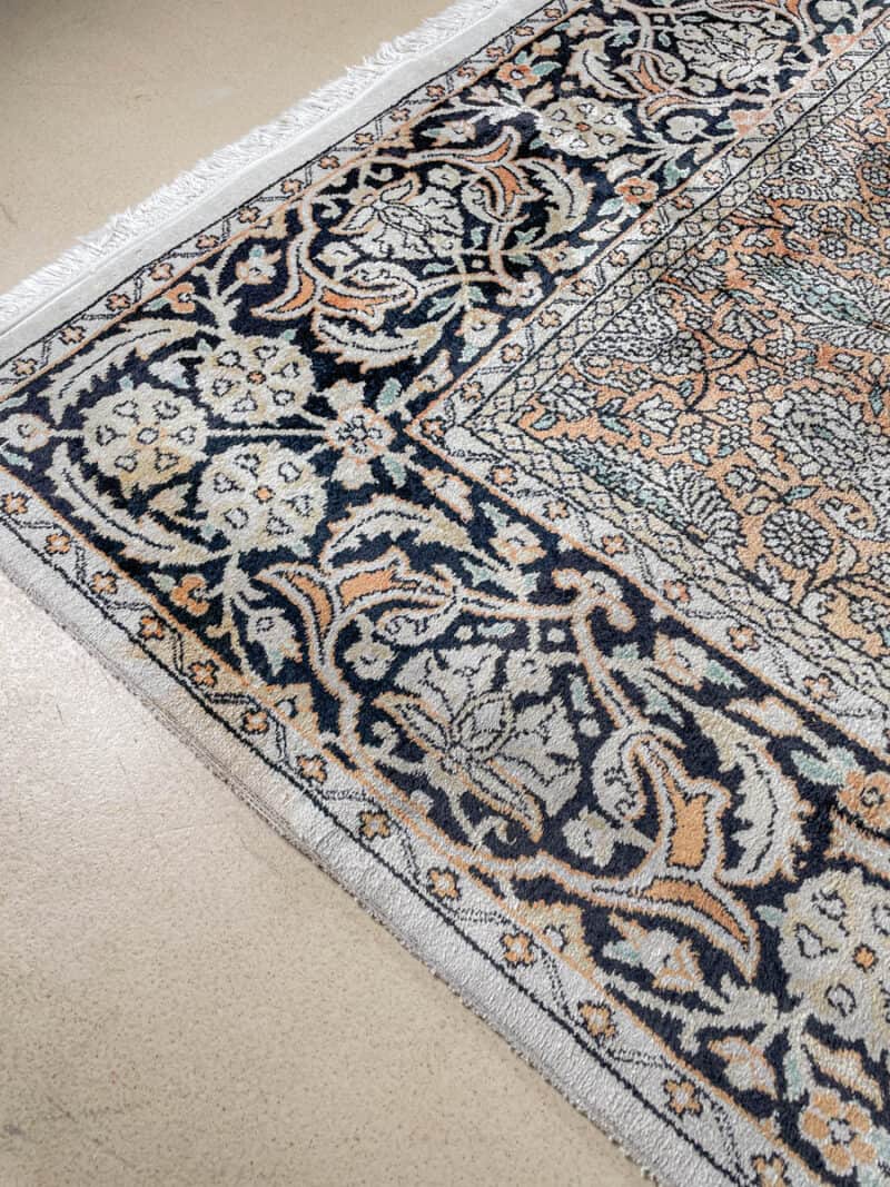 silkkimatto vaaleanpunainen puutarha ghom 147 x 91 cm (kopio)