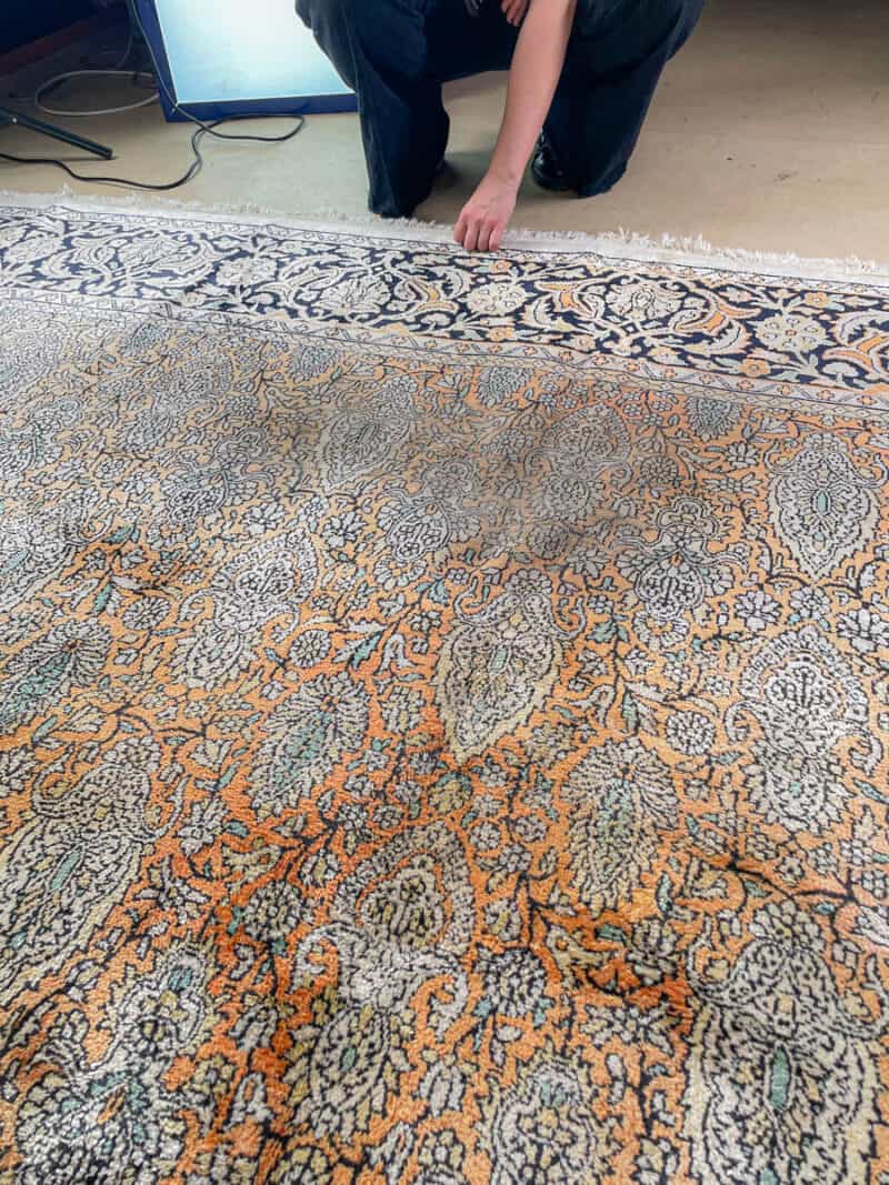 silkkimatto vaaleanpunainen puutarha ghom 147 x 91 cm (kopio)