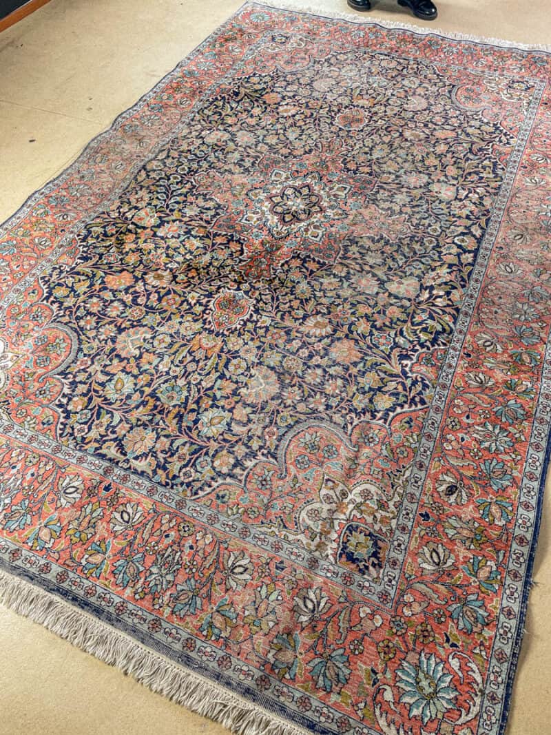 silkkimatto harmoninen ghom 1970 luvulta 333 x 241 cm (kopio)