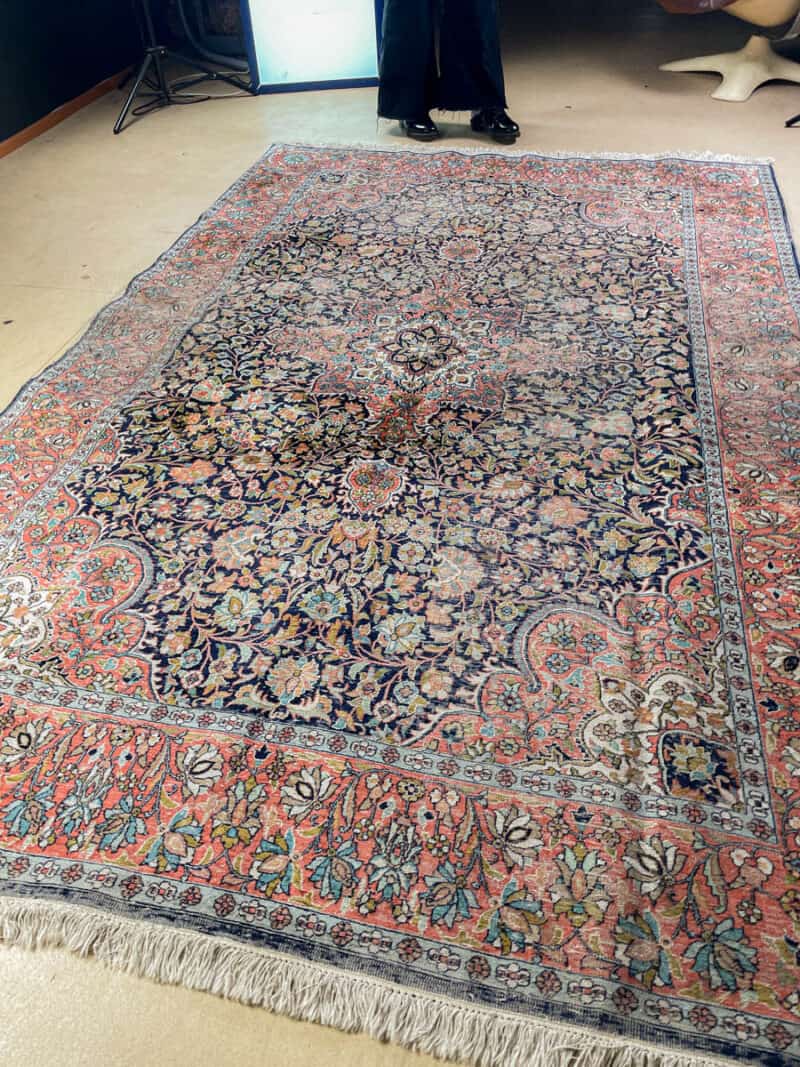 silkkimatto harmoninen ghom 1970 luvulta 333 x 241 cm (kopio)