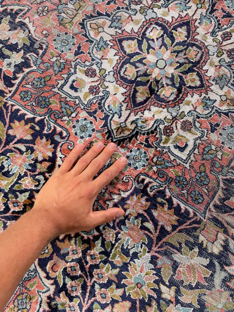 silkkimatto tyrmäävä perinteinen ghom 280 x 185 cm