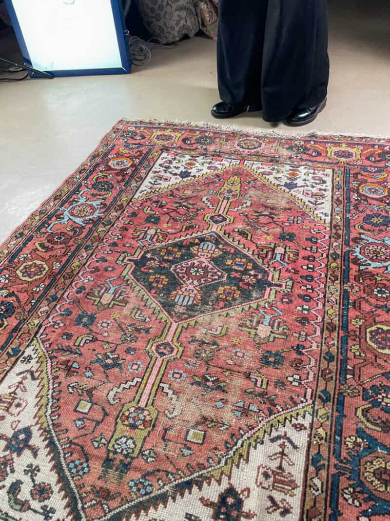 harvinainen vaalea vintage hamadan 197 x 119 cm (kopio)