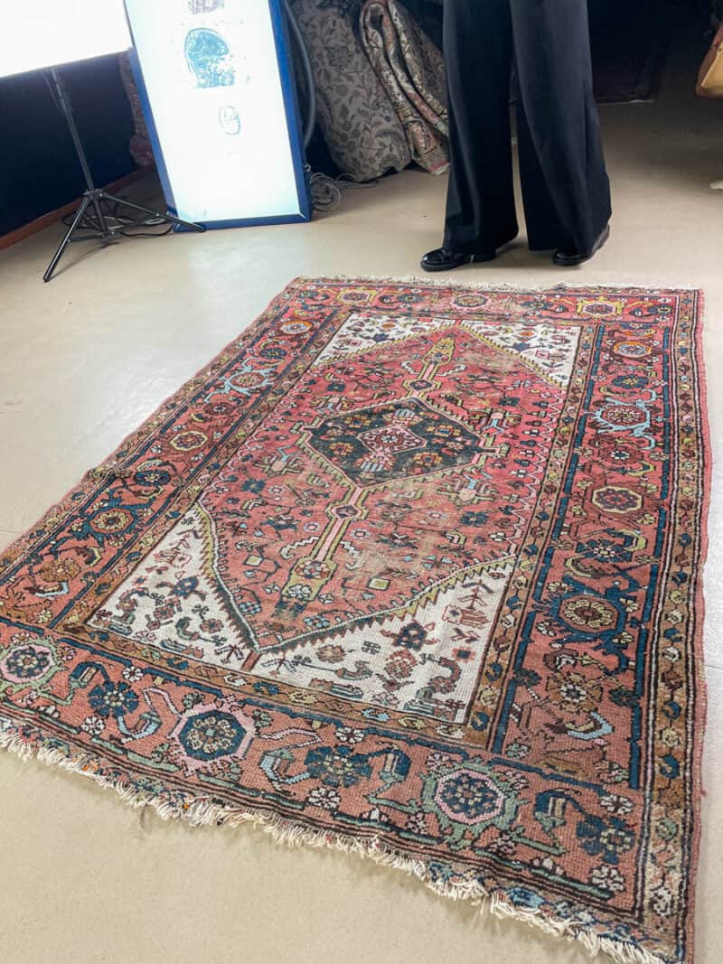 harvinainen vaalea vintage hamadan 197 x 119 cm (kopio)