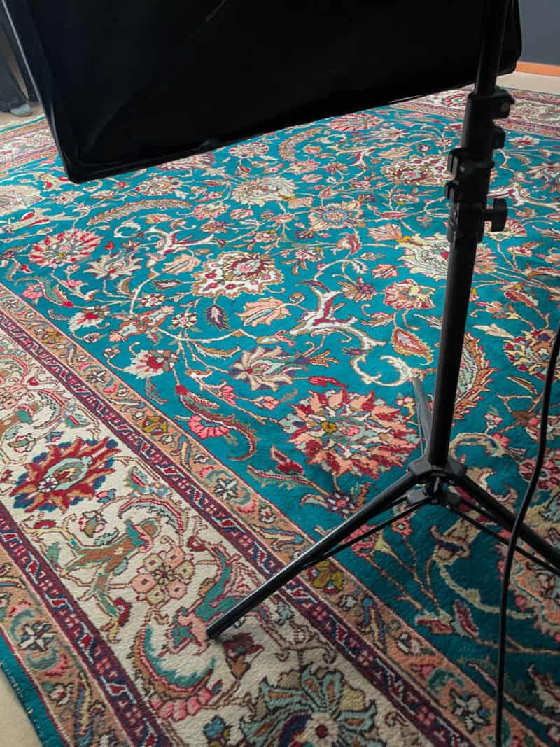 harvinainen turkoosinvihreä palatsikokoinen tabriz 400 x 295 cm