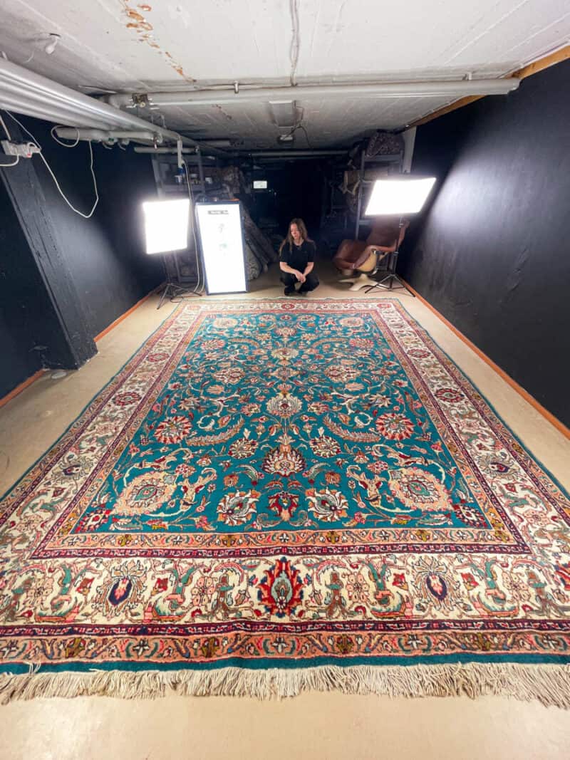 harvinainen turkoosinvihreä palatsikokoinen tabriz 400 x 295 cm