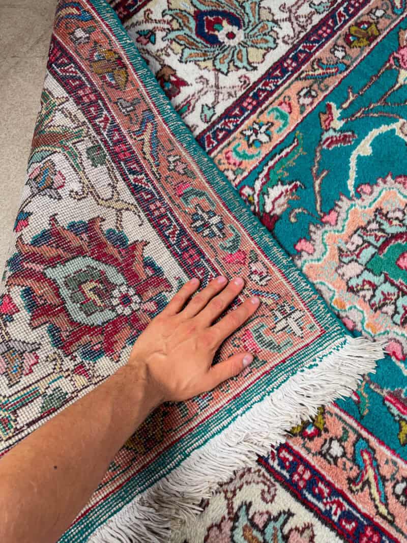 harvinainen turkoosinvihreä palatsikokoinen tabriz 400 x 295 cm