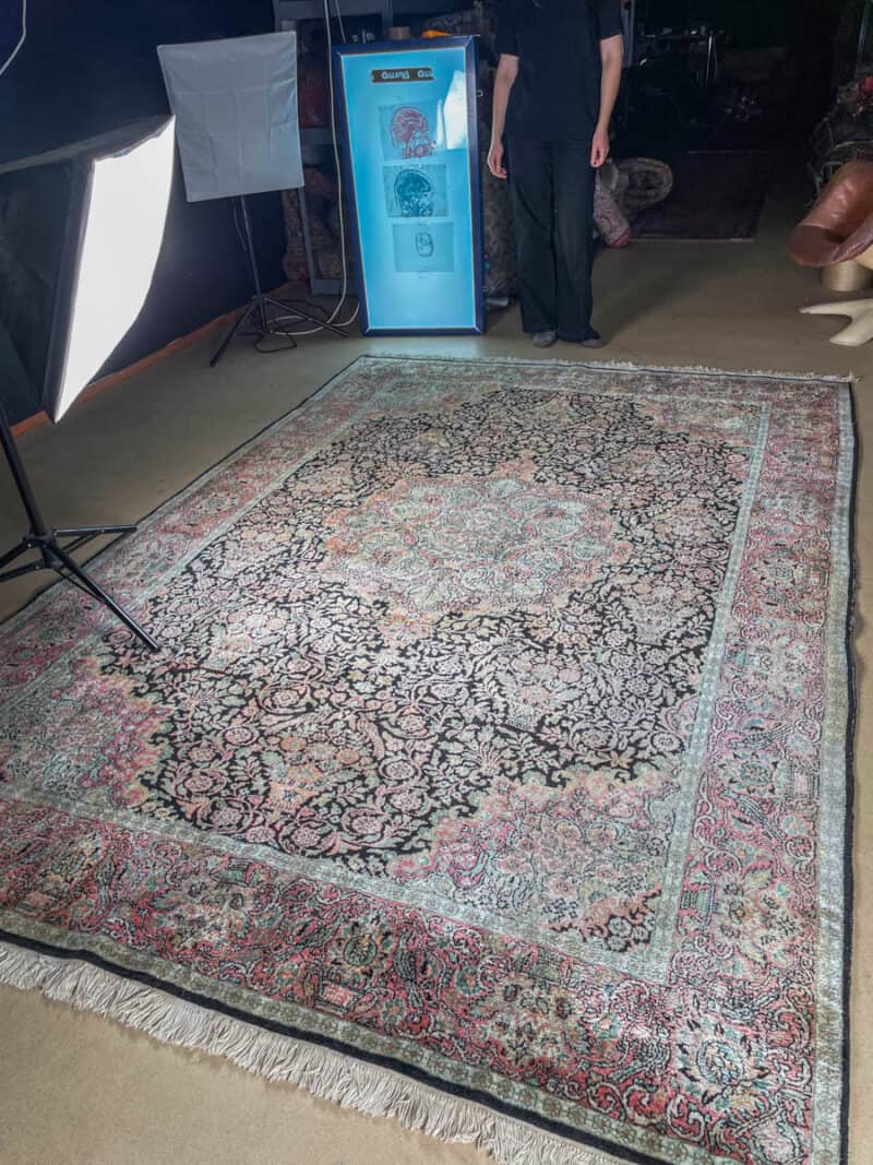 silkkimatto pastellinen paratiisi ghom 310 x 210 cm