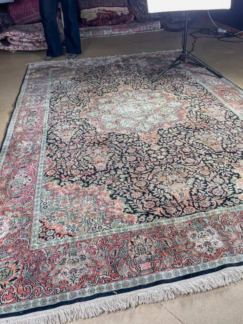 silkkimatto pastellinen paratiisi ghom 310 x 210 cm