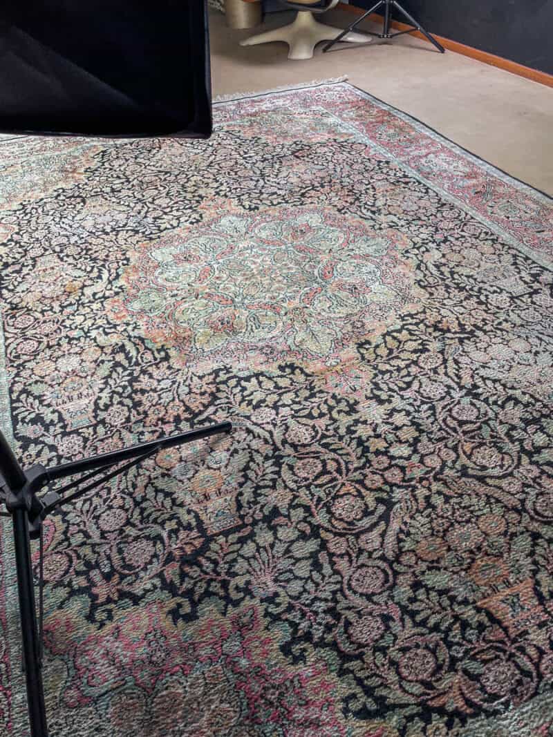 silkkimatto pastellinen paratiisi ghom 310 x 210 cm