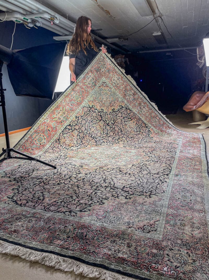 silkkimatto pastellinen paratiisi ghom 310 x 210 cm